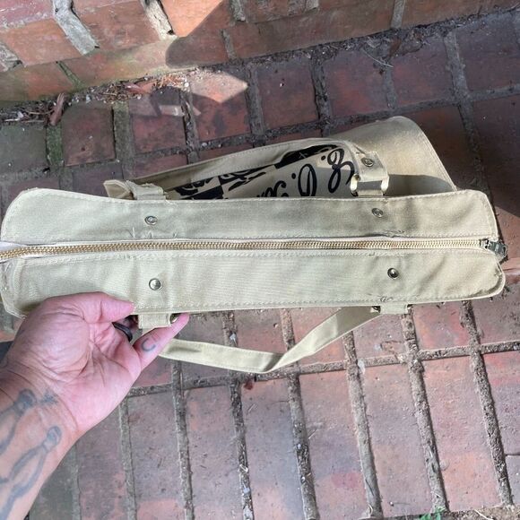 Vintage 60s E O BRODY Co Glass TOTE BAG Overnighter - Picture 6 of 8